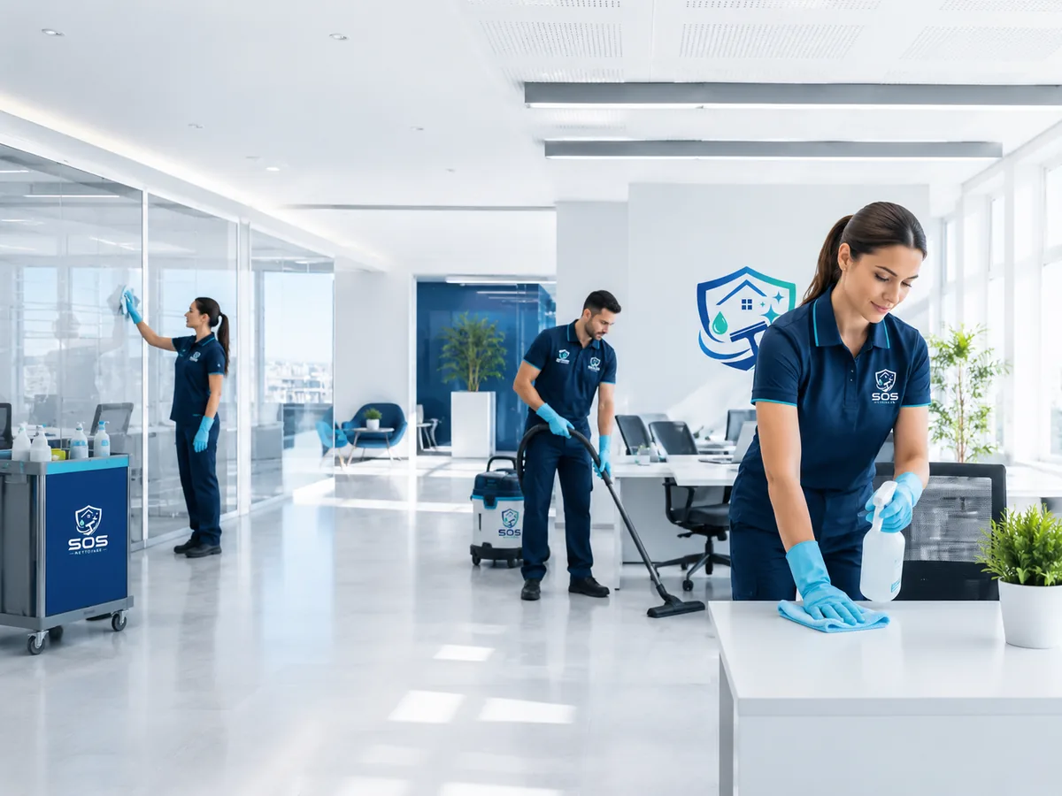 Nettoyage de bureaux en milieu professionnel